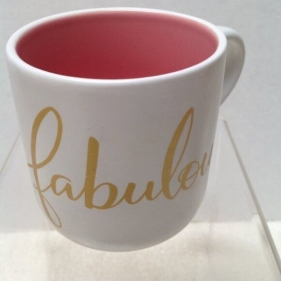 Fabulous Hallmark Coffee Cup Pink Gift Present Holiday Work Office Print Friend - Picture 1 of 5